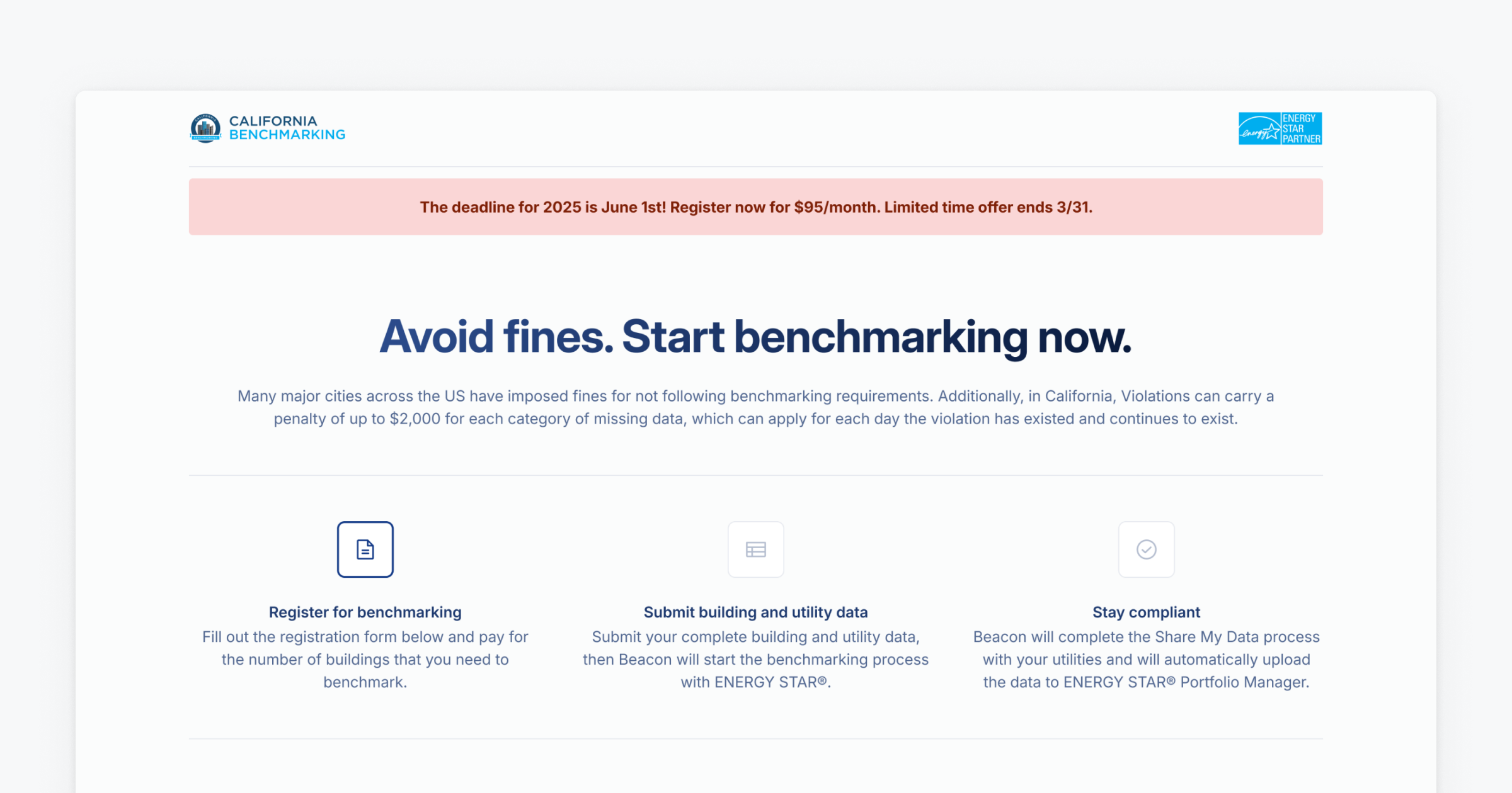 California Benchmarking